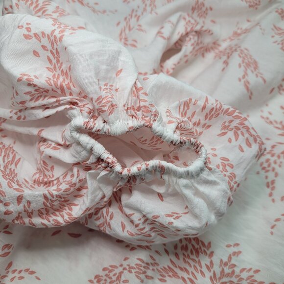 Emilio Pepe Off-the-Shoulder Peasant Blouse Ruched Balloon Sleeves Boho Chic - Picture 5 of 12